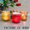 Frosted Mercury Colored Votive Holders Set 4 Pcs / Glass Cups Jar / Glass Tealight For Wedding Table Decor