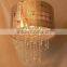 Laser metal matched crystal chandelier pendant lamp