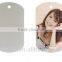 Whole sale sublimation blank dog tag cheap pet tag with chain
