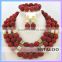 Mitaloo New Styles Customized Factory Sell African Coral Beads Jewelry Set For Bridal Wedding MT0001