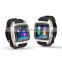 Factory supply touch screen smart watch phone with SIM card slot, calling on watch separately, BT sync, FM, pedometer