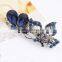 Stylish vintage ink Blue Crystal springs burst hair clip,hair clips,Hair Clasp