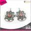 Caroline Jewelry Vintage Decoration Alloy Sunflower Resin Stone For One Dollar Earrings