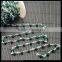 LFD-0017C ~ Wholesale Silver Plated Wire Wrapped Faceted Green Stone Chain Beaded Jewelry Making