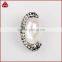 Fresh water pearl jewelry, fashion pearl beads with CZ, zircon pave jewelry beads with hole