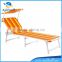 Outdoor leisure portable folding aluminium beach bed