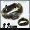 Handmade 550 high strength survival bracelet with compass for outdoor
