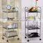 Hot selling 4 tier removable metal storage cart