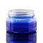 wholesale empty painted blue glass jar