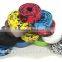 multicolor bicycle handlebar tape with handlebar plugs
