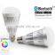 16 million colors LED lights E27 B22 RGBW bluetooth speaker LED bulb