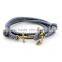 Hot Sale Wholesale fashion unisex nylon nautical rope couple anchor bracelet