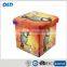 Convenient Fabric Foldable Storage Stool Ottoman