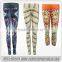 wholesale custom printed gym leggings, colorful yoga pants