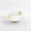 Three flowers decal ceramic soup plate, cheap bulk white dinner plates, china plates wholesale from china