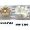 fashion AB crystal suede leather hair double flower comb hair clips
