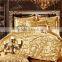 reactive bedding set luxury 100% cotton printed flower luxury bedding set