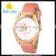 WJ-5453 flower match color face and strap fashion leather beautiful ladies watch