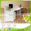 White Office Wood Counter Front Office Desk Design Standing Reception Desk YS-RCT02