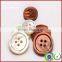 Vintage Style Brown Two Collar Evening Wedding Dress Shirt Shell Buttons