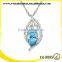 1pc order bullet blue crystal stone necklace