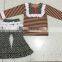 Little girl boutique remake girls clothing set brown stripe green polka dot pant remake clothing set newborn baby girls outfit