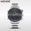men quartz watch full stainless steel strap fashion wrist watch men's watch