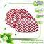 600 Denier Polyester Hot Pink Chevron Cosmetic Bag For Promotion