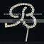 capital letter B rhinestone cake topper for celebration