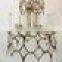 530-18 Italian Brass and Crystal Chandelier