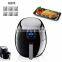 Digital control with touch screen oil free air fryer for cooker meat food home Fryer cooker