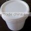 1L barrel packing ice cream round type plastic bucket with easy peel tear tab lid