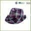 Colorful latticed snapback men's fedora hats price