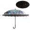 Double Layer Straight Umbrella With Crooked Wooden Handle in Different Colors XD-SU031