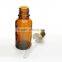 20ml amber glass eye dropper bottle