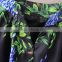 New Fashion European Style Women's Elastic Waist Big Flower Printed Loose Puff Midi Skirt