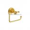 China supplier golden plated LU803 3G brass toilet paper holder