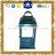 Enchanted blue metal material stainless steel candle lantern for house and garden decoration