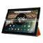 New arrival orange folding smart leather flip case back stand tablet case for Google Pixel C shockproof rugged case