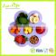 BPA Free 7 round Silicone Baby Food Freezer Tray with Clip-On Lid, Homemade Freezer Food Container
