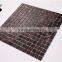 MB SMH06 Cheap Brown Glass Mosaic Living Room Wall Tile Design Dark Emperador Mosaic Tile