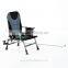 Outsunny Gray Folding Portable Fishing Chair with Rod Holder