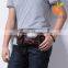 Customized design fashion waterproof pu leather waist belt bag for men