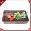 Plastic rattan wicker storage basket for Supermarket / Hotel / Restaurant