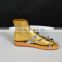 Fashion flip-flops display Golden mannequin feet and foot for shoes display