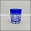 Cobalt Blue 8 oz Stock Hand Cut Round Glass Tumbler
