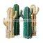 Decorative golden artificial cactus ceramic cactus