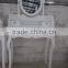 Roundhill Furniture Ashley Wood Make-Up Vanity Table and Stool Set White