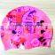 Beautiful and comfortable silicone swimming cap/any shape can be make silicone swim cap/novelty swimming cap