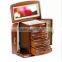 latest fashion handmade high quality exquisite becorative wooden jewelry packing box with drawers mirror lock